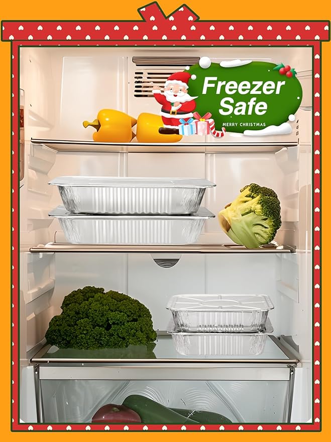 20 Set Disposable Aluminum Pans with Lids Assorted Sizes - 10 Large 10.25x12 Foil Pans Half Size & 10 Small 8x8 Tin Foil Baking Pans, Tin Trays Containers for Meal Prep, Food Cooking, Roasting