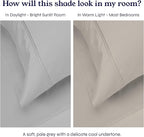 2-Pack Twin XL Sheet Set Cotton - 400 Thread Count 100% Cotton Sateen - Extra Soft, Breathable & Cooling Sheets, Wrinkle Resistant twin XL Sheet Sets, 2 Sets of Deep Pocket Bed Sheets - Light Grey