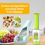 Grape Cutter suit, Stainless Steel Fruit Cutter for Grapes, Strawberries and Cherry Tomatoes, Slice into Quarters, Effortless Kitchen Tool for Fruit Salad Preparation, Quick and Easy Meal Prep