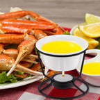 40 Pcs Ceramic Butter Warmers for Seafood Set 4.7oz 8 Pcs Butter Warmer with 32 Tealight Candles for Chocolate Cheese Fondue Melting, Dishwasher Safe, Microwave Safe, Oven, White