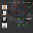 ZERRO Titanium Cutting Board, 100% Pure Titanium Cutting Boards for Kitchen Double Sided Food Grade Hygiene & Durability Titanium Chopping Cutting Board for Meat Veggies Fruits,11.4"x7.87"