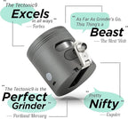 MANUAL Grinder AUTOMATIC Dispenser Large 2.5" Aluminum Alloy, for HOME & KITCHEN ONLY (Midnight)…