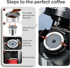 Reusable k Cup Coffee Filters,Universal stainless steel Refillable k Cups Filter Use for Keurig 2.0 and 1.0 Coffee Makers-brewers (6pack)