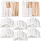 3000 Pcs Individually Wrapped Wooden Coffee Stirrers, Disposable Coffee Stir Sticks Round End Sticks Bulk Wood Stirrers for Cocktail Hot Drinks Restaurant Bar Home Office (7 Inch)