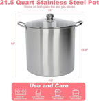 yeshine 21.5 Quart Canning Pot with Rack and Lid, Large Water Bath Canning Pot Set with Full Canning Tools Set, Stainless Steel Canner Supplies Starter Kit for Beginners for Home, Kitchen (Pink)