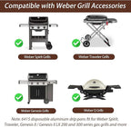 20-Pack Aluminum Grill Drip Pans for 6415 Weber Grill, Universal Disposable Foil Grease Tray Liners for Weber Spirit, Traveler, Genesis, Q Series