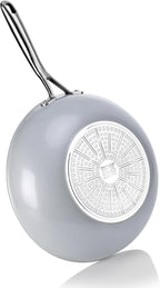 TECHEF - CeraTerra 12" Ceramic Nonstick Wok/Stir-Fry Pan with Glass Lid, (PTFE and PFOA Free Ceramic Exterior & Interior), Made in Korea (12-in with lid)