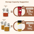 ComSaf 4 oz Glass Jars with Lid, Set of 6 Mini Airtight Glass Jars, Spice Jars, Small Mason Jar, Canning Jar Square with Seal Wire Clip Fastening, Labels & Funnels for Jam, Honey, Kitchen, Wedding
