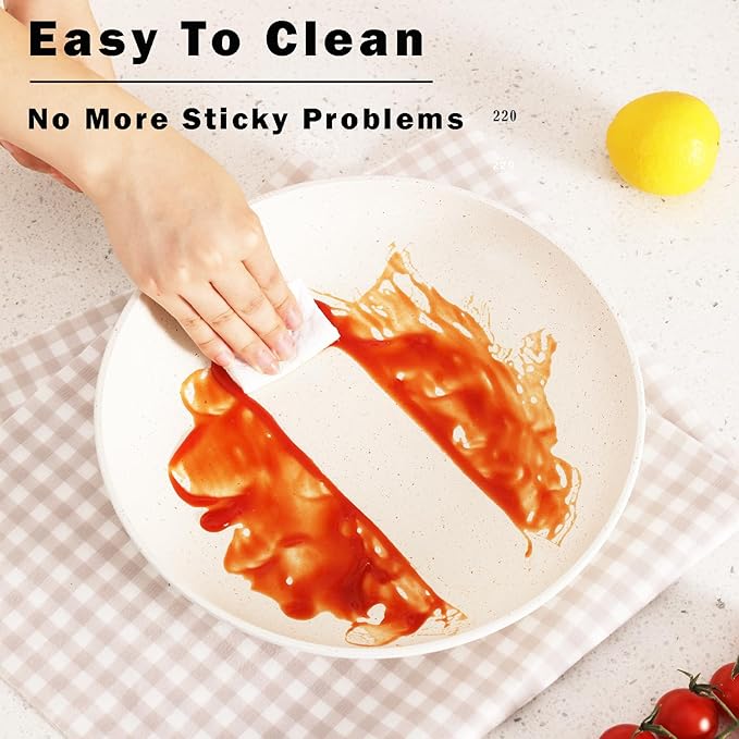 Pink Non Stick Pot and Pan Sets with Removable Handle, Ceramic Cookware Set Detachable Handle, Induction Kitchen Camping Stackable Pots Pans, Dishwasher/Oven Safe, PTFE/PFOA/PFOS Free