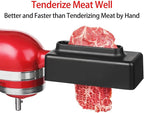 Meat Tenderizer for KitchenAid Stand Mixer-Updated Stainless Steel Gears Meat Tenderizer Attachment for All Models KitchenAid, Sturdy and Last (Black)