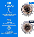 Essential Values Descaling Solution – Coffee Maker Cleaner for Nespresso, Keurig, Breville & More – Works on All Machines & Espresso Makers – Made in USA