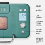 Neretva Bread Maker, 20-IN-1 2LB Bread Machine Dual Heater Bread Maker Machine Automatic with Nonstick Ceramic Pan, 15H Timer & 1H Keep Warm Set, Low Noise, Stainless Steel Breadmaker Recipe-Green