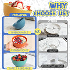 Wheat Straw Bowls, Unbreakable Small Bowls Set of 6, 10 OZ Mini Dessert Bowls for Ice Cream, Snack, Yogurt and Fruits, Microwave & Dishwasher Safe Small Bowl, Multi