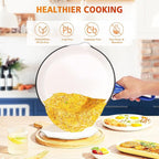 Hisencn Enameled Cast Iron Cookware Set - 7 Piece Dutch Ovens Set, Sauce Pan, Skillet, 3 Lids, Pots and Pans Set, Ceramic Coated Cast Iron, Heavy Duty, Gas/Induction Compatible, PFA Free