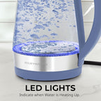 Zulay Kitchen Fast Boiling Electric Water Kettle - 1.7L, 1500W, Auto Shut-Off for Overboil & Boil Dry Protection, Cool-Touch Handle, 360° Base - Rapid Teapot Boiler For Coffee & Tea - Blue