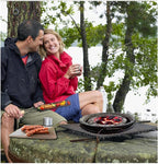 Kabob Grilling Set - 6 Non-Stick Grill Baskets & 6 Stainless Steel Skewers - Long Handle, 15.5 Inch, Steel