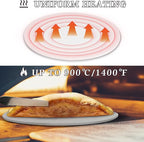 14'' Pizza Stone for Oven and Grill Round Baking Stone Heavy Duty Cordierite Pizza Cooking Pan for Indoor Electric Ovens Baking Crisp Crust Pizza Bread with RV Oven Home(36cm*1.1cm)