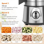 Anatole Electric Vegetable Dicer Stainless Steel 16-Cup Food Processor 300W Commercial Veggie Fruits Chopper Heavy Duty with 1/4" 3/8" 1/2" Blades Auto Discharge for Potato Onion Carrot