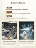 Meat Grinder Heavy Duty - 5 in1 Meat Grinder for Home Use - 3000W Max Powerful - Sausage Stuffer with 3 Stainless Steel Grinding Plates - Size #12 (silver)