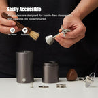 Manual Coffee Bean Grinder, Hand Grinder with 6-Core CNC Stainless Steel Conical Burr,Double Bearing Positioning for Espresso,Pour Over,FrenchPress,Moka,Americano for Office Home Traveling