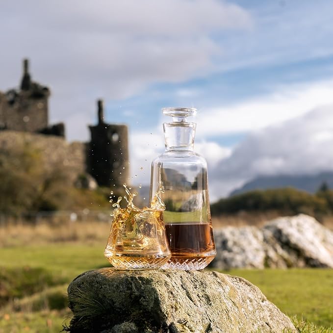 NUDE Whiskey Glasses Set of 4 SOF – 8.5 oz Premium Lead-Free Crystal Old Fashioned Rocks Glasses for Whisky, Scotch & Bourbon – Heavy Base, Dishwasher Safe, Luxury Gift Boxed Set Barware