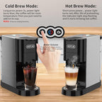 KOTLIE 19Bar Pressure Single Serve Coffee Maker, Multifunctional 5in1 Coffee Machine for NES* Original/Dolce Gusto/K cup/Ground Coffee/illy 44mm ESE, Cold&Hot Brew, Level 7 watervolume (AC-513HF)
