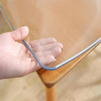 36"X60"Crystal PVC Table Cover Protector, Waterproof PVC Tablecloth, 2MM Thickened Protector for Table, Desk, Coffee Table, Workbench,Dresser, TV Stand, Counter