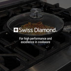 Swiss Diamond Frying Pans Nonstick with Lid, Features Nonstick Diamond Coated Aluminum Skillets and Oven Safe Frying Pans with Lids, Cover Included, 11 Inch