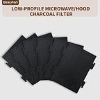 6 Pack Activated Charcoal Filters Replacement for Whirlpool & Kitchenaid Over The Range Microwaves KMLS311HS, WML55011HS, YKMLS311HS, YWML75011H, Compare to Part# W11282981 & W11223147