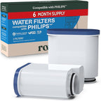 Roobi Philips Compatible Water Filters. Specially Designed for Saeco Coffee Machines, Carbon Neutral Aqua Clean Water Filters. 2 Pack, 6 Months Supply