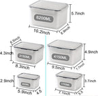 Large Fridge Food Storage Container Set with Lids with Strainer, Fruit Vegetable Storage Containers Keep Fruits, Vegetables, Berry, Meat Fresh longer, BPA-Free Plastic Produce Keepers