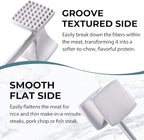 KITEXPERT Meat Tenderizer Hammer with Comfortable-Grip Handle, Dual-side Mallet for Kitchen, Heavy Duty Pounder For Tenderizing Steak, Beef and Fish