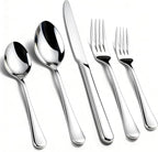 KIKCOIN 30 Pack Silverware Set for 6, Balanced Weight Stainless Steel Flatware Set, Mirror Polished Spoons And Forks Knife Set, Heavy Duty Cutlery Utensils Set for Home Kitchen Restaurant Wedding