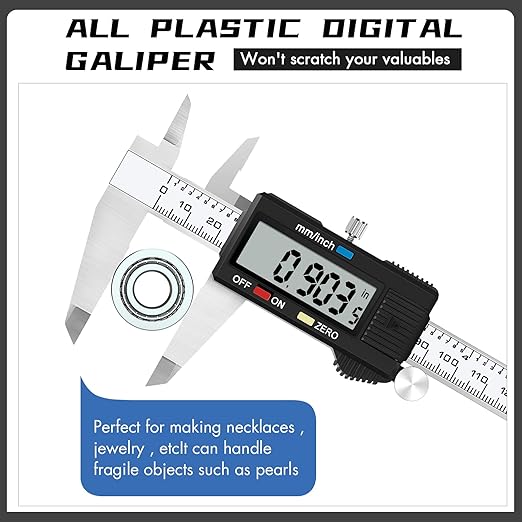 Electronic Digital Caliper Measuring Tool, Stainless Steel Vernier Caliper Digital, Easy Switch from Inch Metric, LCD Screen,0-6inch/150mm Caliper Measuring Tool for DIY/3D Printing
