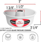 Fat Daddio's RMP-5 Anodized Aluminum Small Ring Mold Pan, 5 x 2.25 inch, Silver