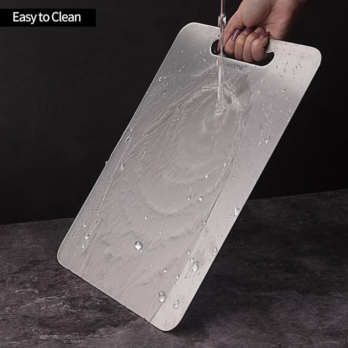 Titanium Cutting Board For Kitchen-Cutting Board Double Side Food Grade,Pure Cut Titanium,Durable Dishwasher Safe Easy to Clean Medium Size (14''Lx10''W)