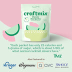 Craftmix Classic Margarita, Makes 24 Drinks, Skinny Margarita Cocktail Mixers - Mocktail Drink Mixers - Made With Real Fruit - Vegan Low-Carb, Low-Sugar, Non-GMO, Dairy Free, Gluten Free, Easy to Mix