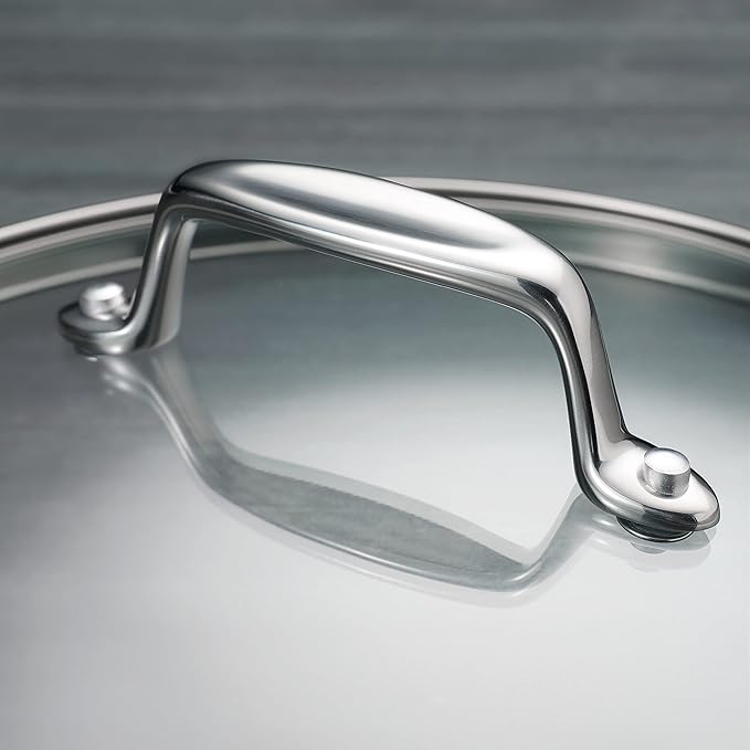 Tramontina Tri-Ply Clad Stainless Steel 8-Piece Cookware Set with Glass Lids, Pots and Pans Kitchen Set, Induction-Ready, Dishwasher-Safe, NSF-Certified