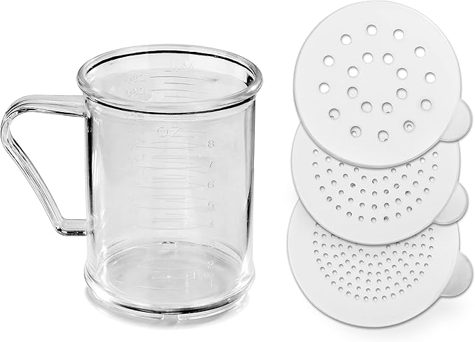 New Star Foodservice 22513 Plastic Dredge with 3 Snap-on Lid, Seasoning Sugar Spice Pepper Shaker, 10 OZ