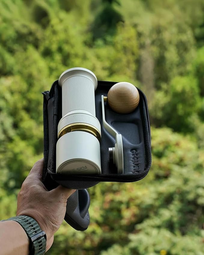 Cocinare ESSENCE DUO B38 Ultra Coffee Grinder - Electric Wireless 2-in-1 Removable Countertop Manual Grinder Kit, 80 Precision Setting, GhostEdge Burr - Design for Pour-over & Espresso (Vintage White)