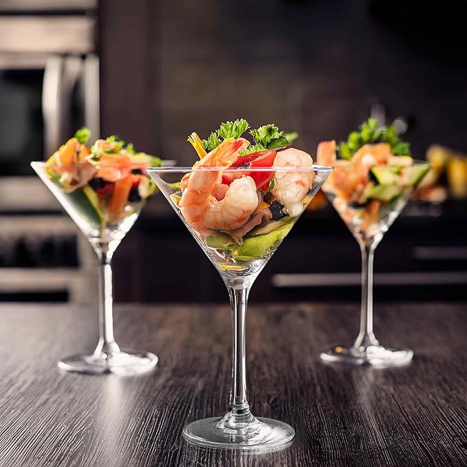 Amazing Abby - Vesper - 10-Ounce Plastic Martini Glasses (Set of 4), Plastic Cocktail Glasses, Reusable, BPA-Free, Shatter-Proof, Dishwasher-Safe, Perfect for Poolside, Outdoors, Camping, and More