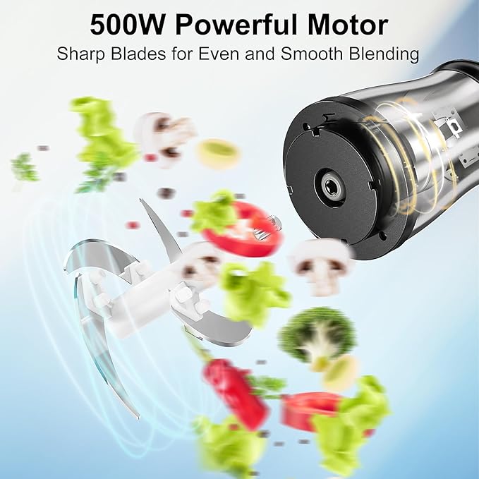 2-Speed Food Processor, Electric Meat Grinder Food Chopper with 8 Cup Glass Bowls& 8 Cup Stainless Steel Bowl for Kitchen, Vegetable, Onion, Garlic, Salad, Fruit, Nuts
