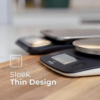 Fradel 0.1g Digital Kitchen Food Scale in Grams & Ounces - 11lb, for Cooking, Baking, Weight Loss - Round