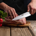 Kitchen Knife in Japanese High Carbon Steel, Professional High-Class Chef's Knife 8 inch, Non-slip Ultra Sharp Cooking Knives with Ergonomic Handle