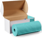 Exquisite Party Solids 54 Inch X 300 Feet Aqua Plastic Table Cover Roll in A Cut - to - Size Box with Convenient Slide Cutter. Cuts Up to 36 Rectangle 8 Feet Plastic Disposable Tablecloths