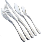 Knork Original Cutlery Utensils Flatware Set, 20 Piece (Service for 4), Duo Silver