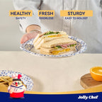 JOLLY CHEF 8.37 inch Paper Plates 280 Count Soak Proof, Cut Proof, Heavy Duty Printed Disposable Plate for Thanksgiving or Everyday Use
