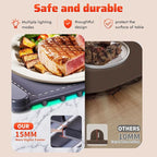 Warming Mat For Food Chafing Dishes for Buffet,Food Warming Mat,Portable Food Warmer,Counter Silicone Warming Mat With 6 Level Temperature 6 Hours Timers (XL 24"x16") Grey Fathers Day
