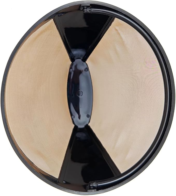 Gold Coffee Filter Reusable #4 Cone Coffee Filters Basket Replacement fits Cuisinart/Ninja Coffee Makers and Brewers (2)