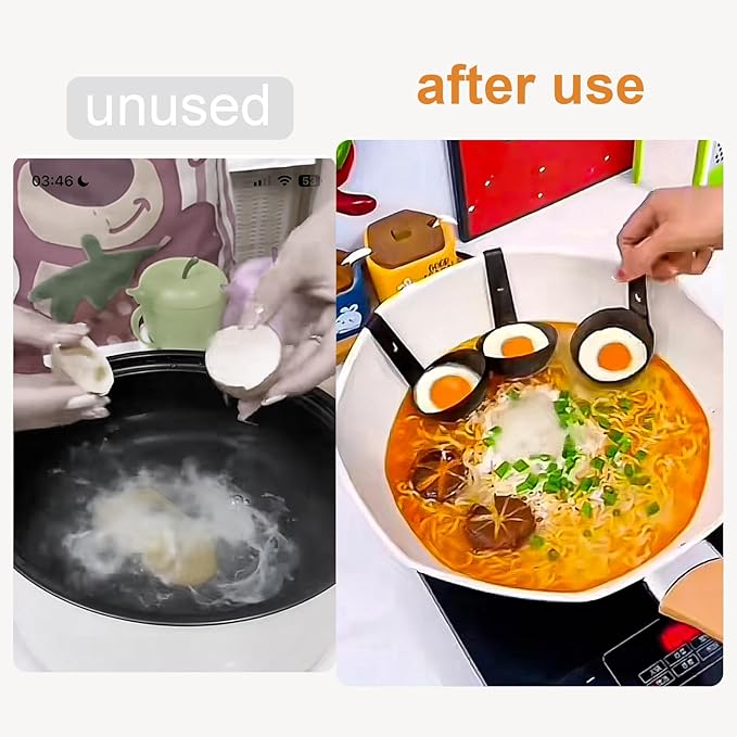 2 Pcs Egg Poacher Stainless Steel poached egg cooker,Hangable poached egg cups for Easy Cooking,poached egg pan for Making Soft Boiled Eggs